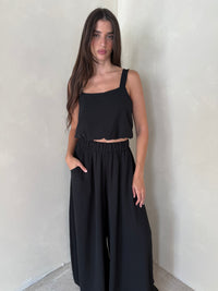 Black Bubble Top & Pant Set