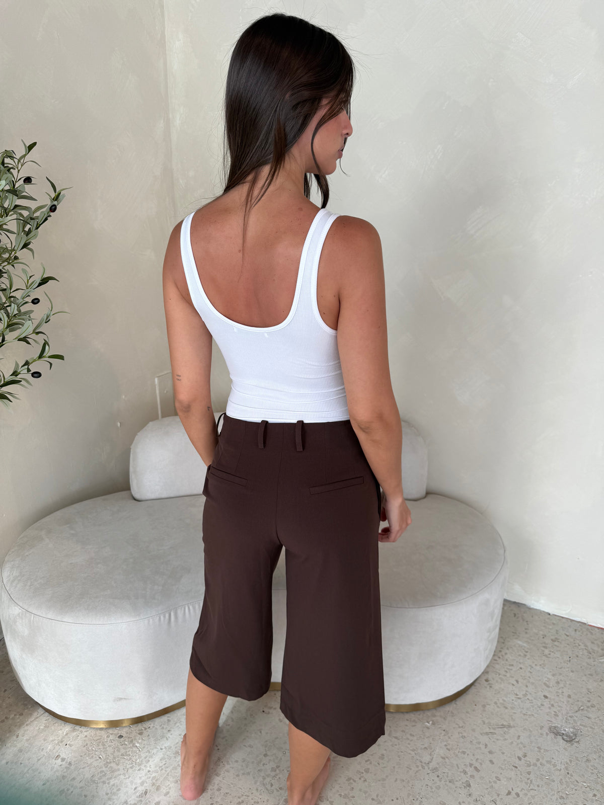 Solid Bermuda Pants