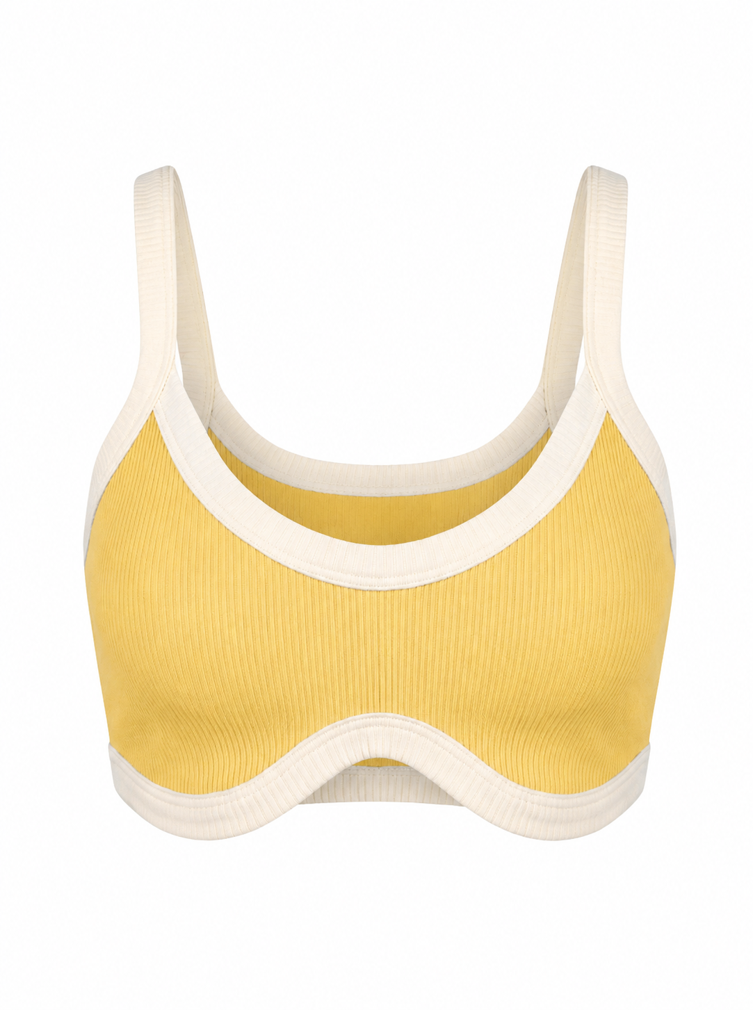 RIBBED SHORT TWO-TONE BRAMI
