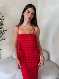 Red Circle Cami Top & Skirt Set