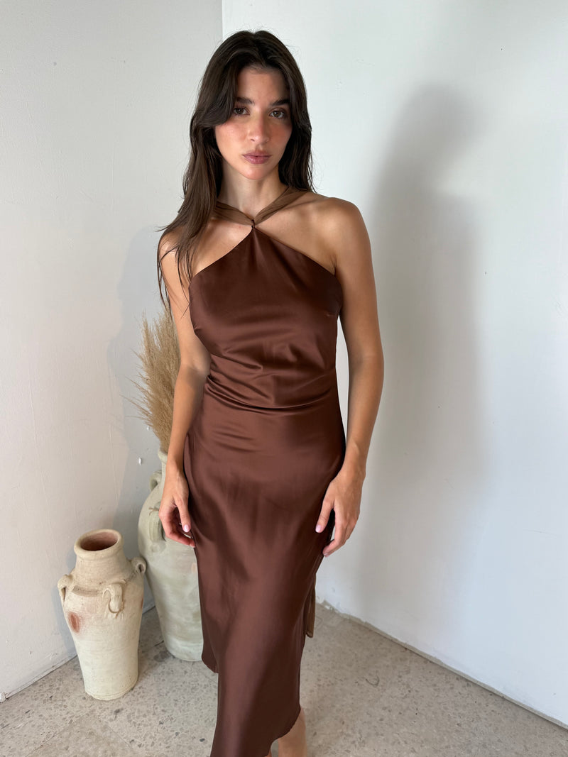Satin Choco Dress