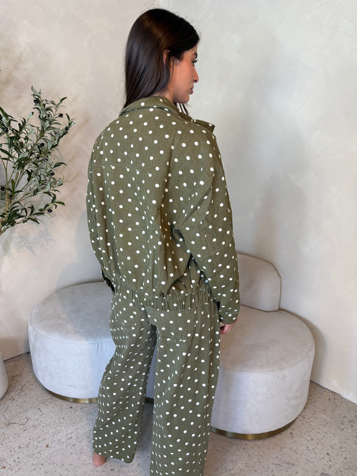 Olive Polka Jacket