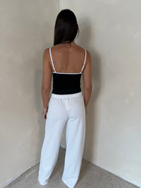 Waistband Wide Leg Sweatpants