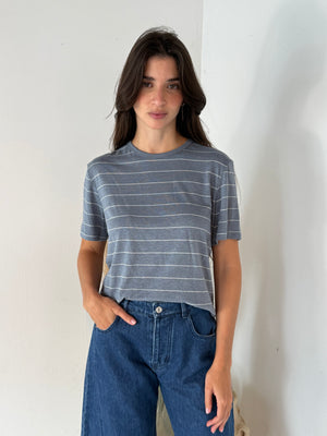 Stripe Linen Cotton Top