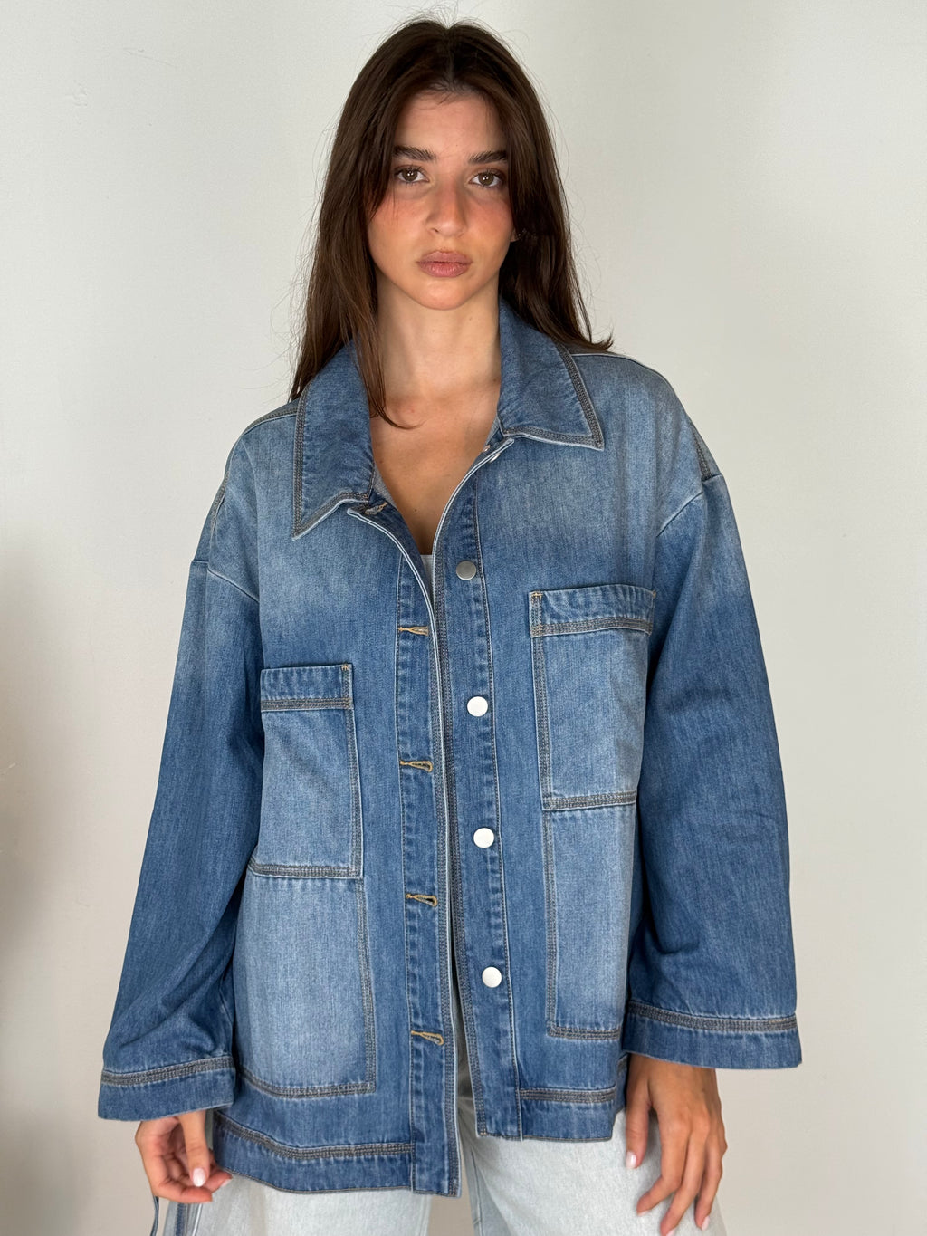 Denim Open Side Jacket