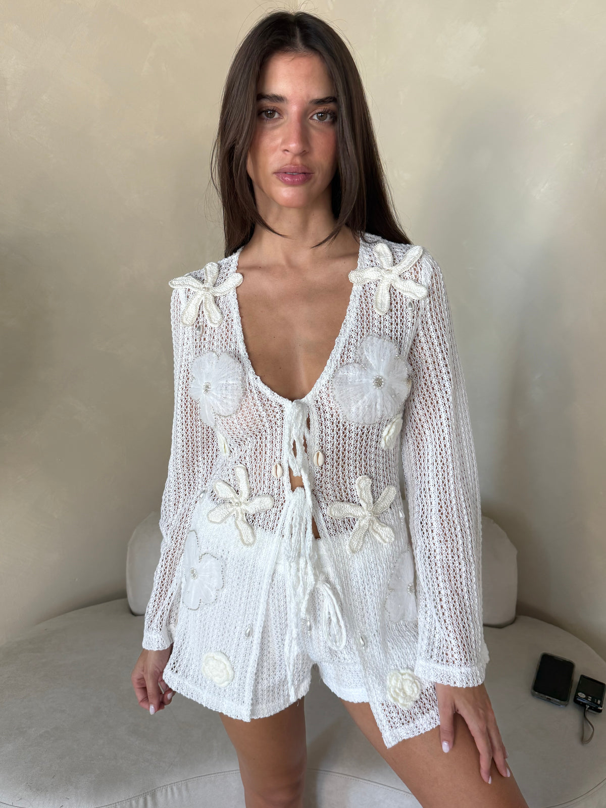 LS Knit White Set