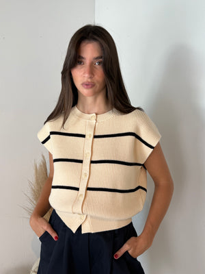 Stripe Knit Vest