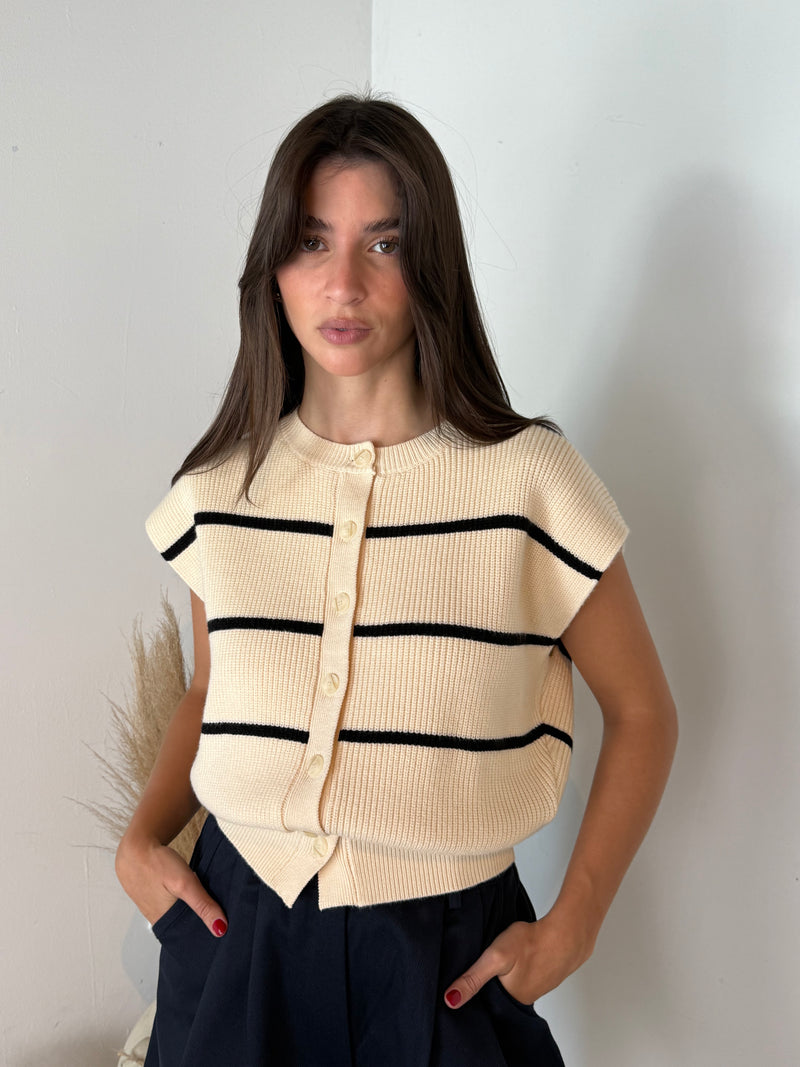 Stripe Knit Vest