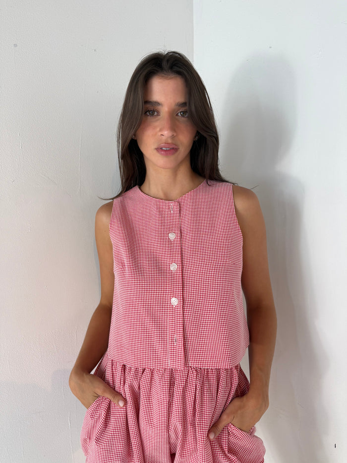 Red Gingham Set