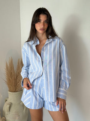 Pin Stripe Top & Short Set