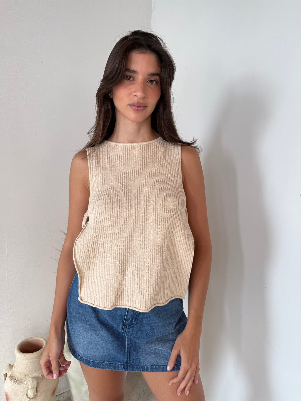 Tie Side Sweater Top