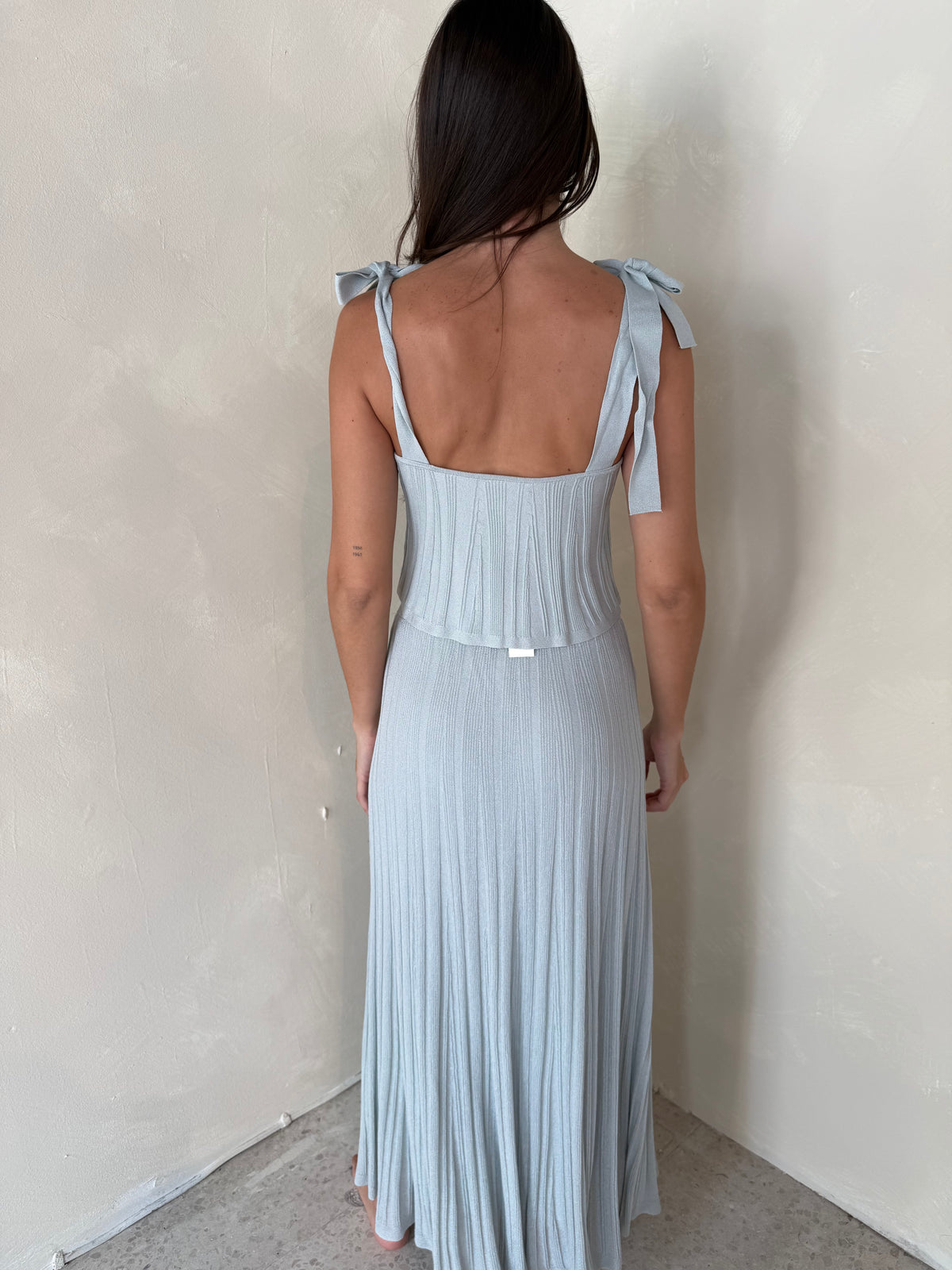 Sage Pleated Set