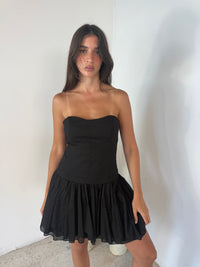 Asymmetrical Hem Bandeau Dress