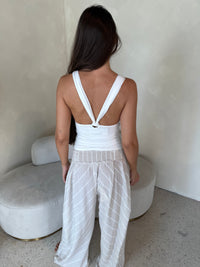 Stripe Wide Leg Pants