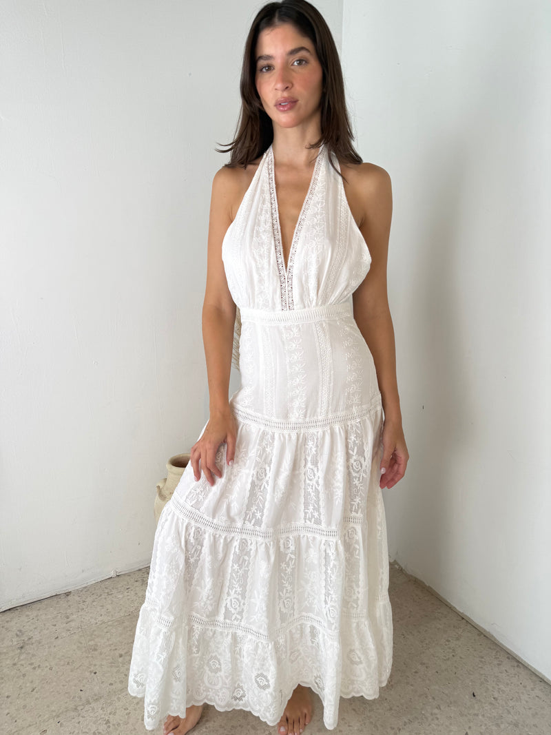 Eyelet Maxi Dress