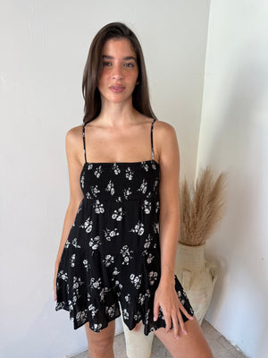 Smocked Floral Romper