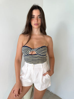 Twisted Stripe Tube Top