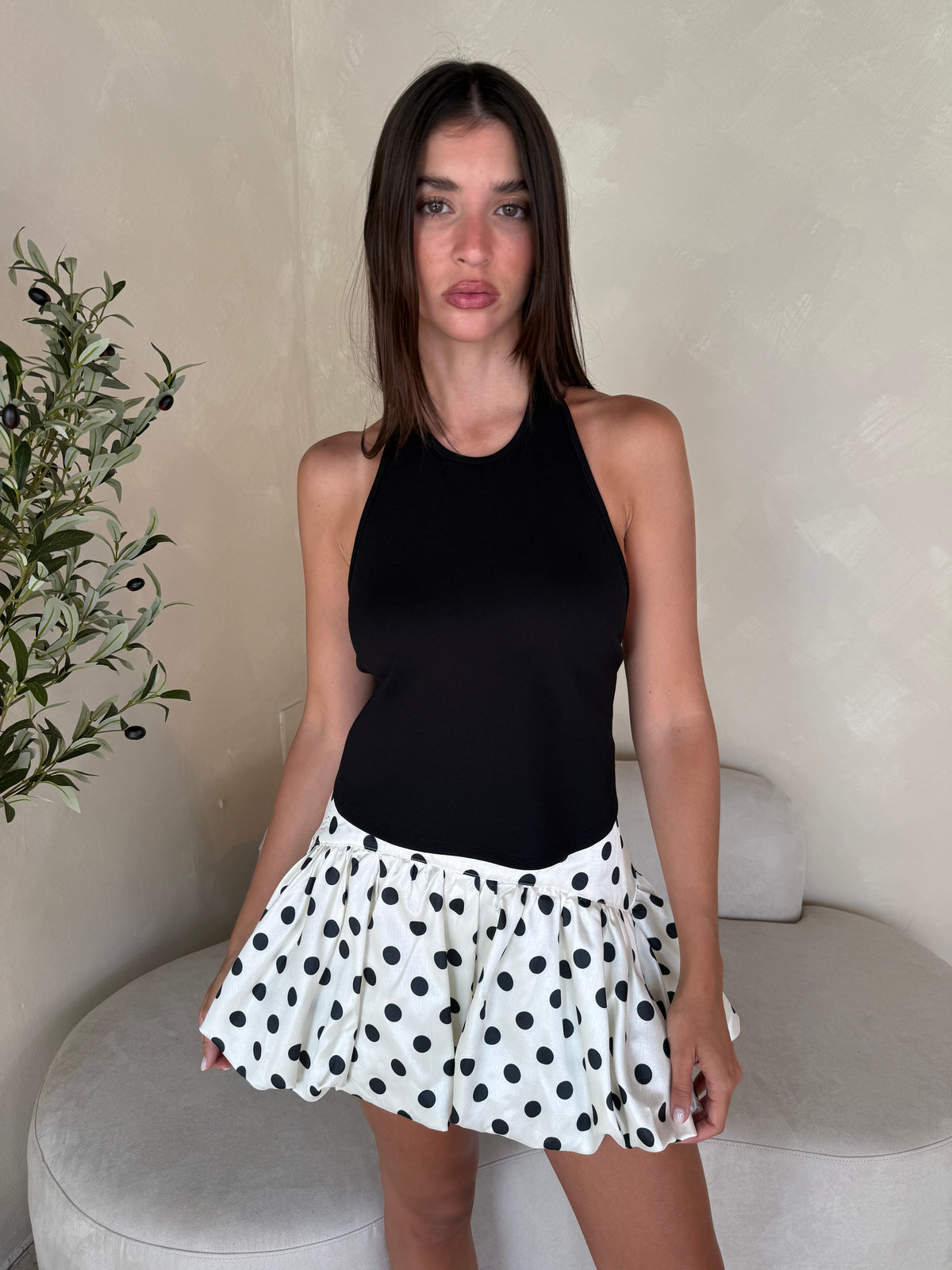 Polka Dot Bubble Skort