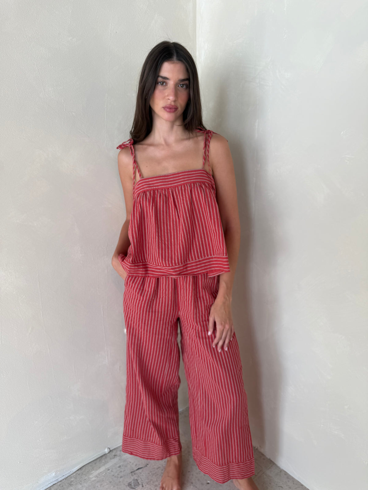 Stripe Top & Pant Set