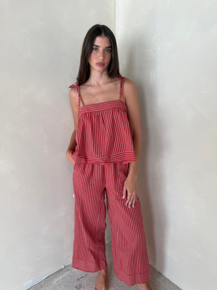 Stripe Top & Pant Set