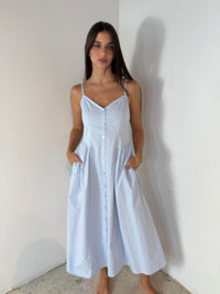 Button Front Cami Midi Dress