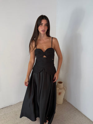 Braided Detail Midi Dress