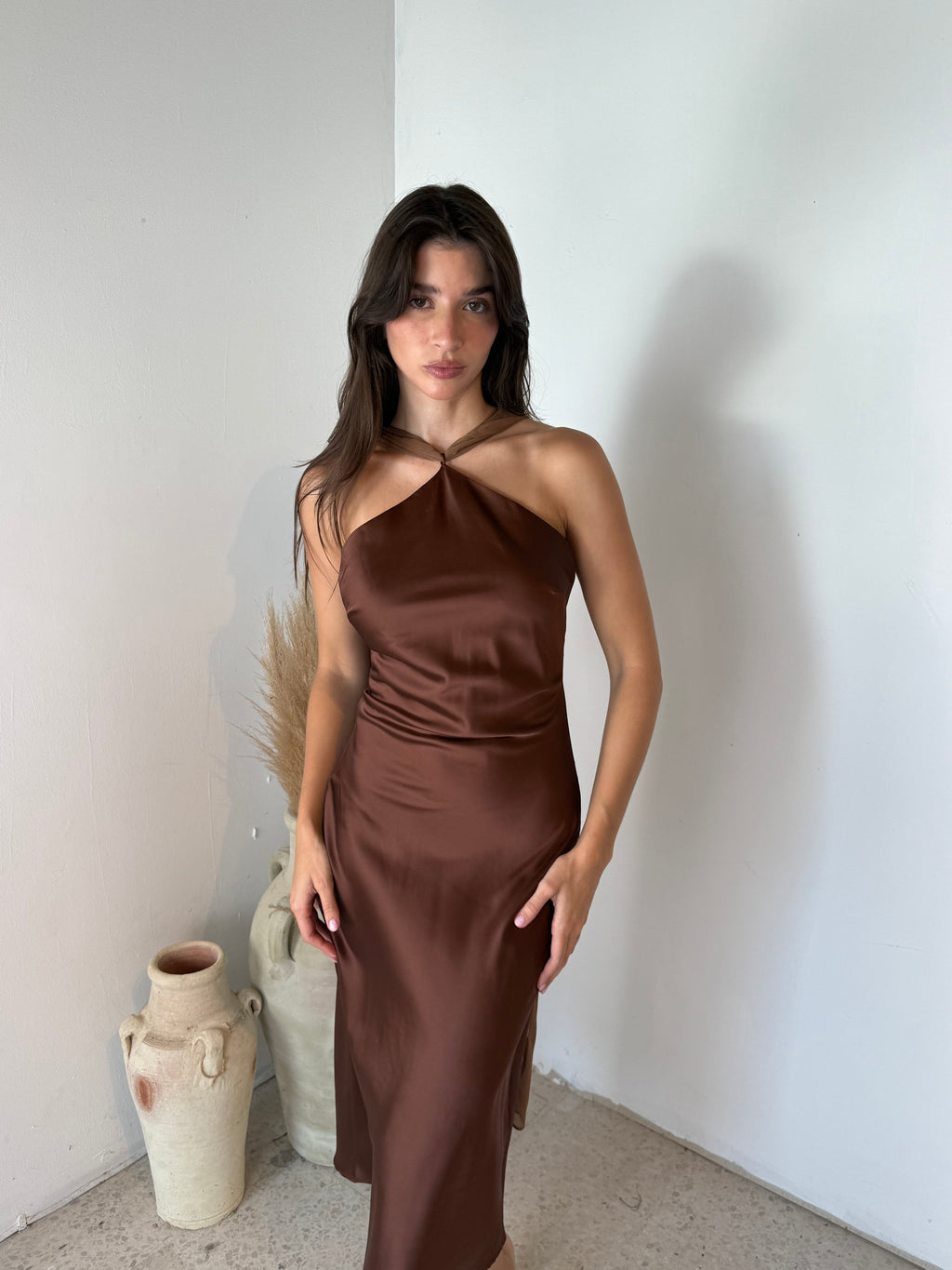 Satin Choco Dress