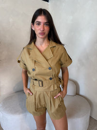 Cropped Trench & Short Set
