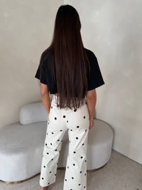 Polka Denim Pants
