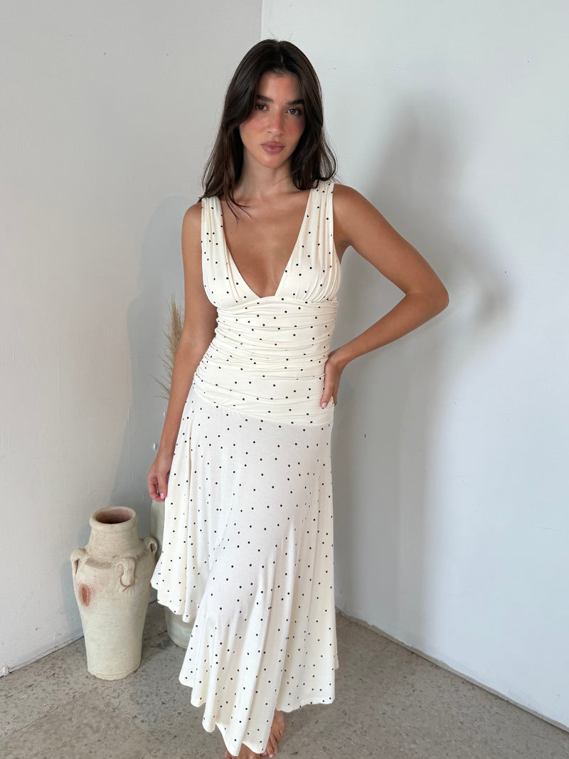 Polka Dot Maxi Dress