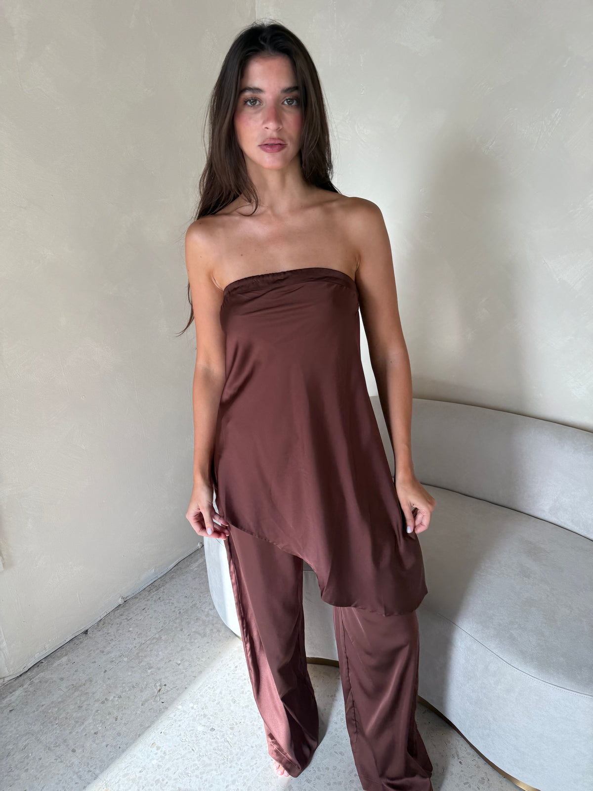 Choco Satin Set