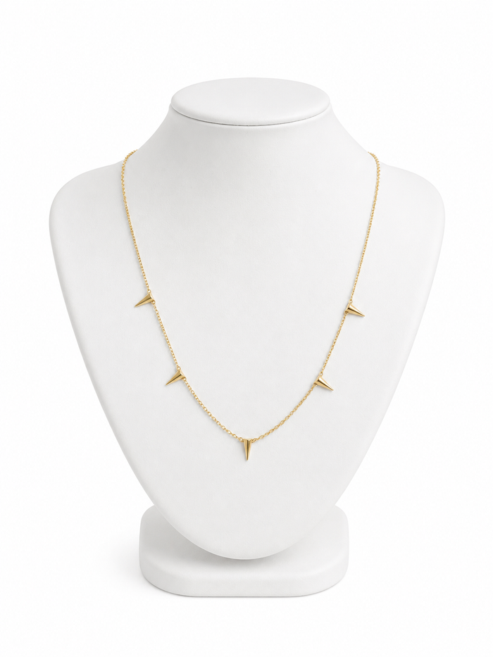 Gold Spike Chain Necklace