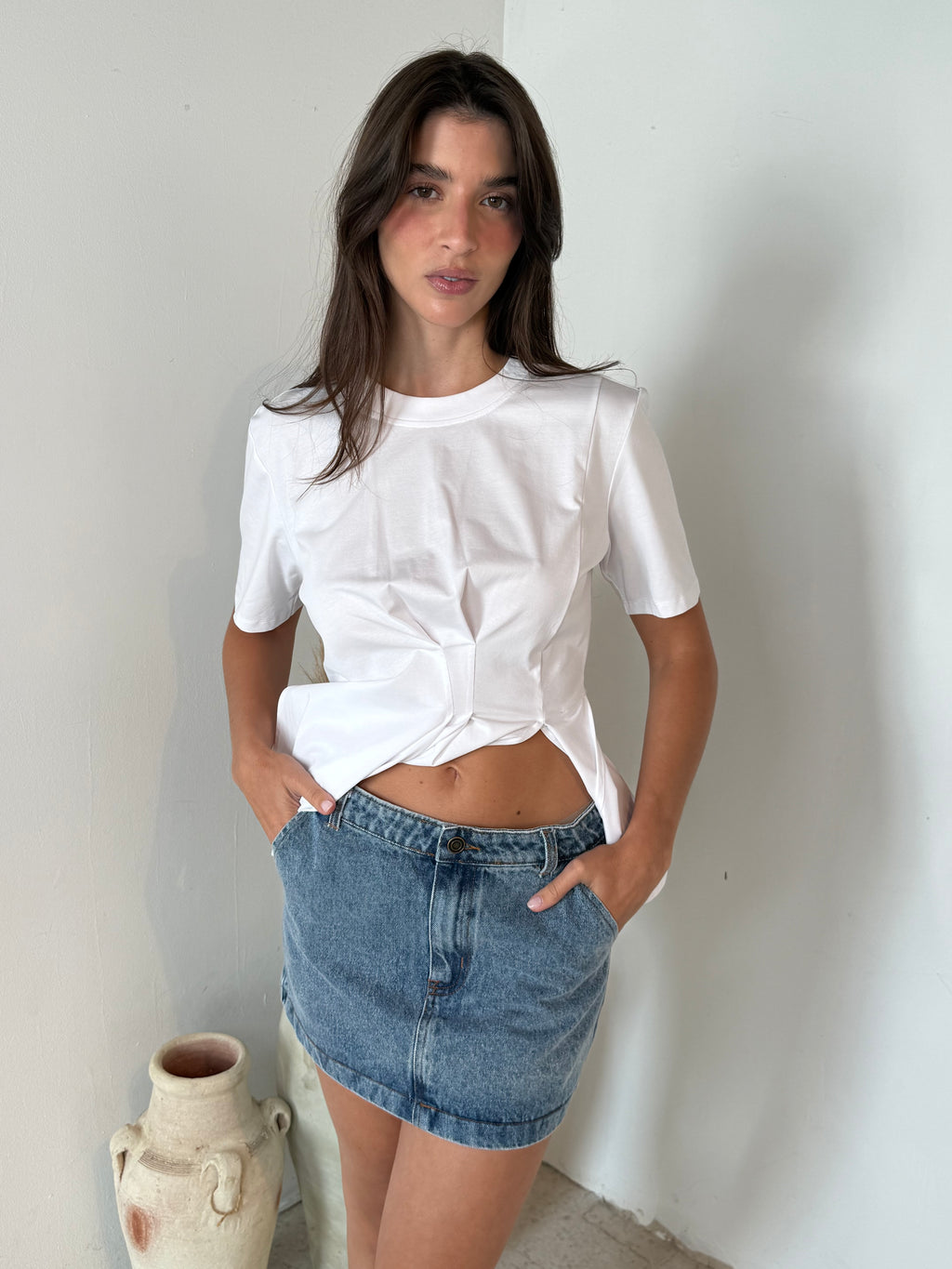 Denim Mini Skirt