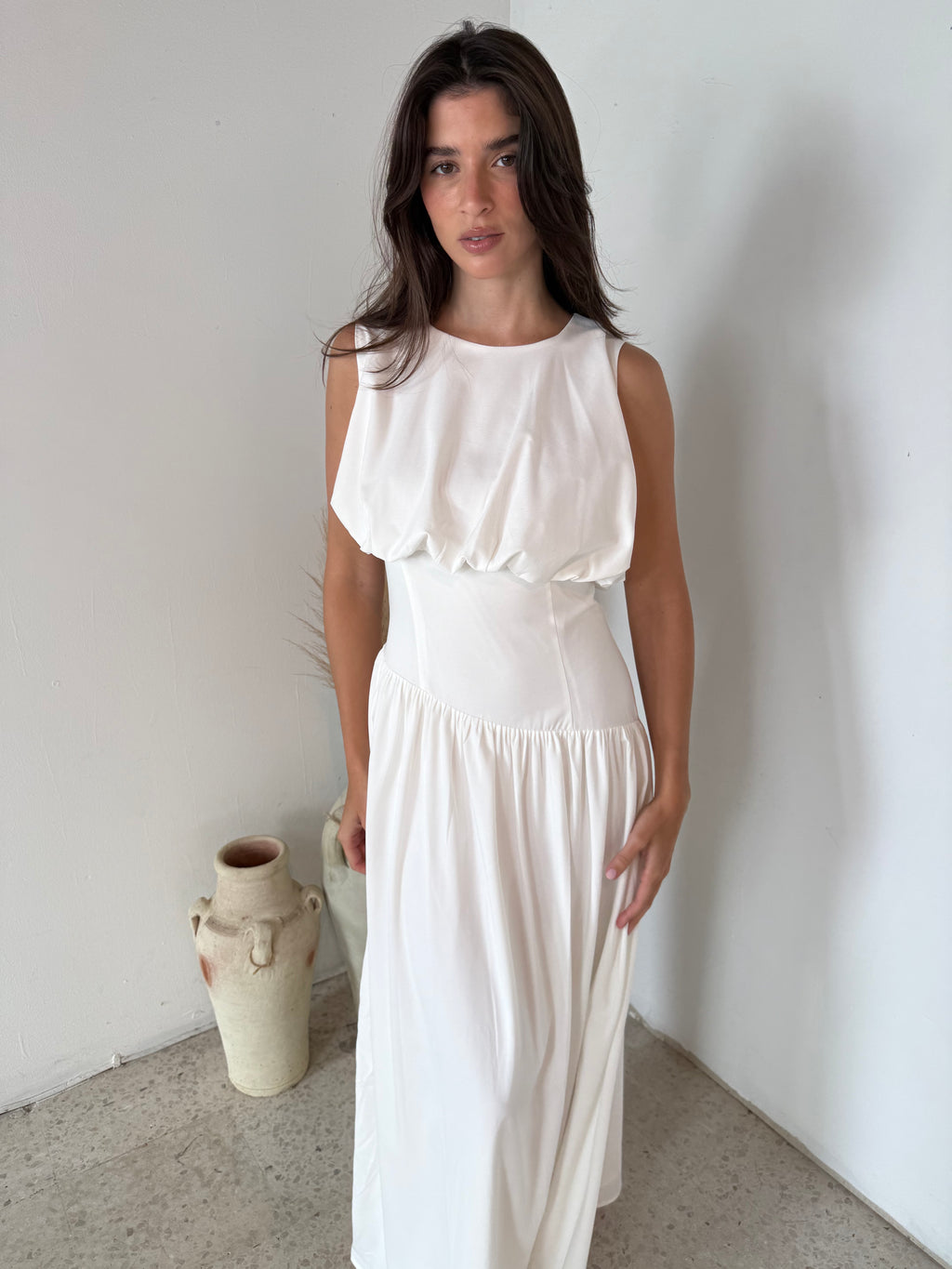 Shirred Maxi Dress