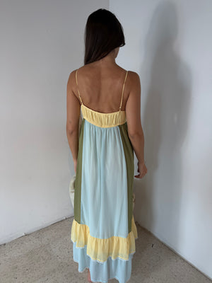 Blue Green Maxi Dress