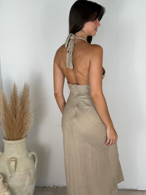 Taupe Halter Dress