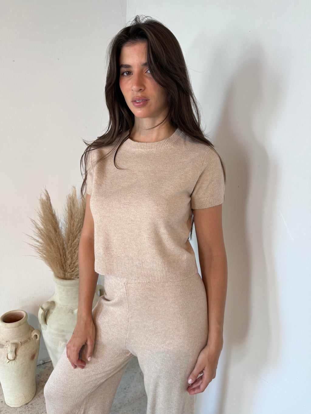 Knit SS Top & Pant Set