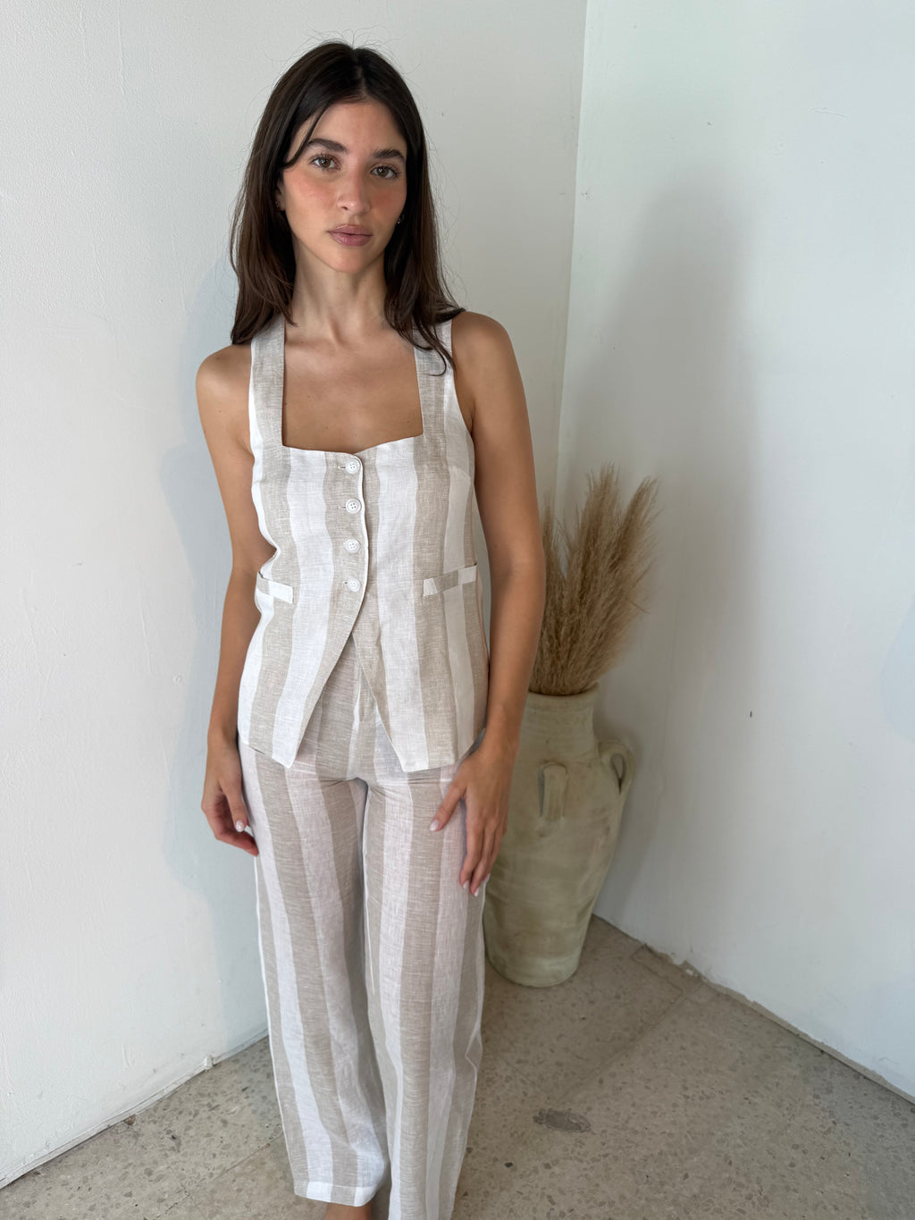 Stripe Vest Top & Pant Set