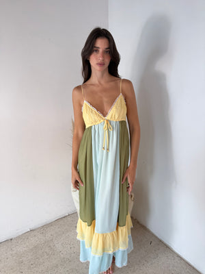 Blue Green Maxi Dress