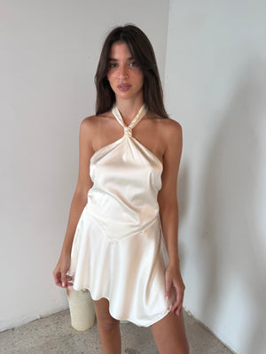 Pearl Satin Top & Skirt Set