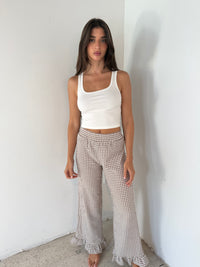 Gingham Ruffle Pants