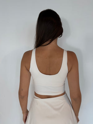 Cream Top & Wrap Tie Skort