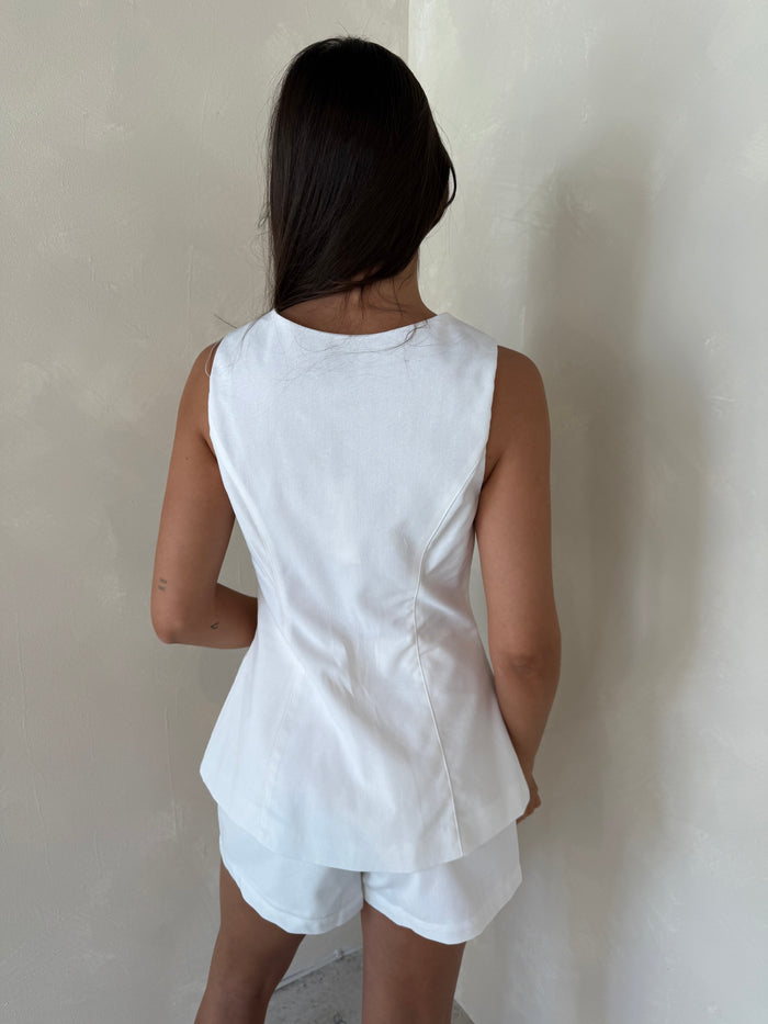 Square Neck Vest & Short Set