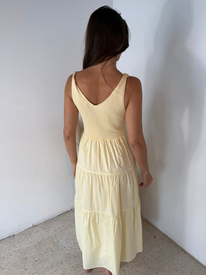 Sienna Butter Yellow Maxi Dress