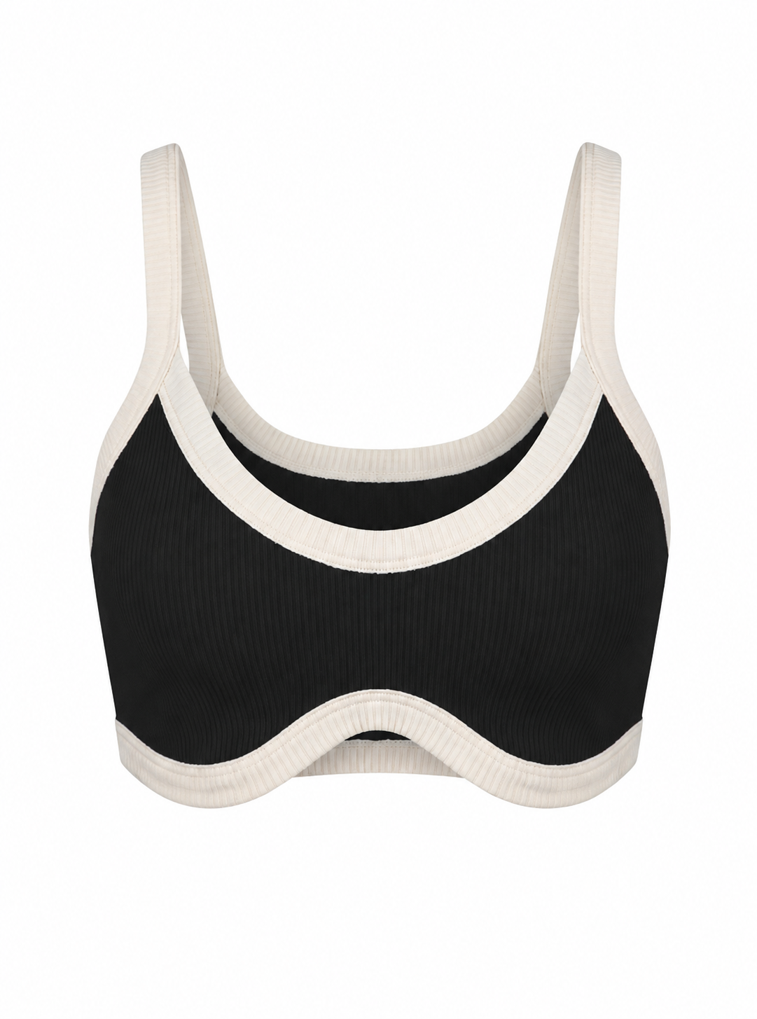 RIBBED SHORT TWO-TONE BRAMI