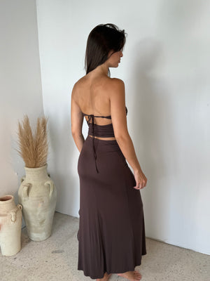 Shirred Tube Top & Ruffle Skirt Set