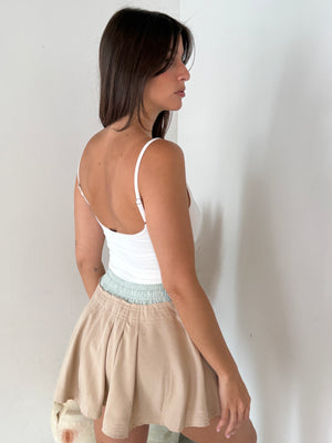 Khaki Flare Skirt