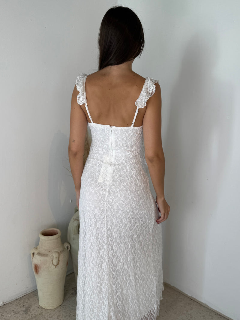 White Lace Maxi Dress