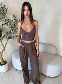 Brown Tencel Trousers