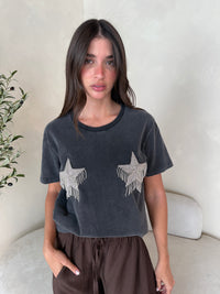 Grey Washed SS Star Top